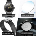 2019 OLEVS marca 5881 hombres / mujeres reloj de cuarzo con correa de malla moda Casual Unisex calendario fecha reloj de pulsera deportivo